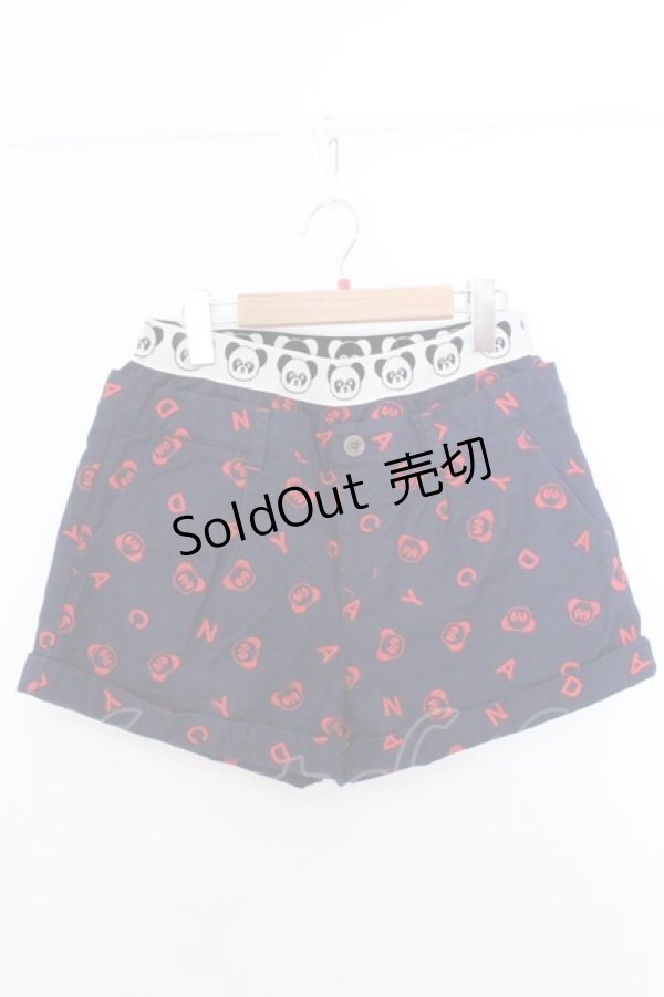 画像1: Candy Stripper / ペペ刺繍レイヤード風ショートパンツ S ネイビー×レッド O-26-02-19-1037-PU-PA-OW-OS (1)