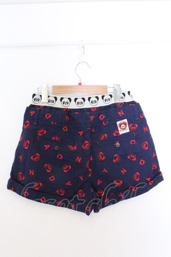 画像2: Candy Stripper / ペペ刺繍レイヤード風ショートパンツ S ネイビー×レッド O-26-02-19-1037-PU-PA-OW-OS (2)