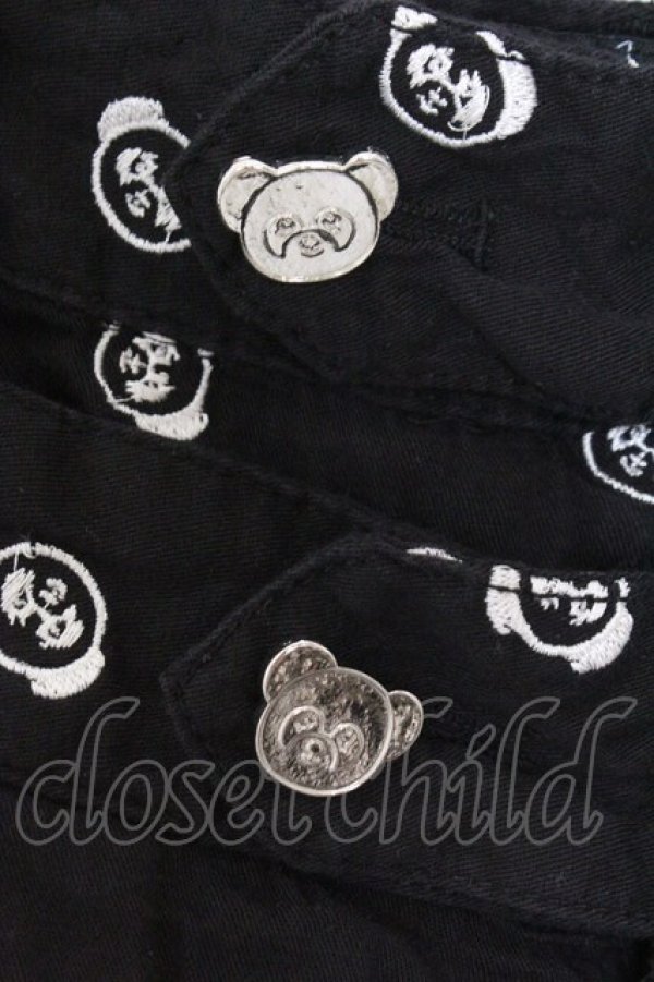 画像2: Candy Stripper / ペペ刺繍ショートパンツ M ブラック O-26-02-19-1038-PU-PA-OW-OS (2)