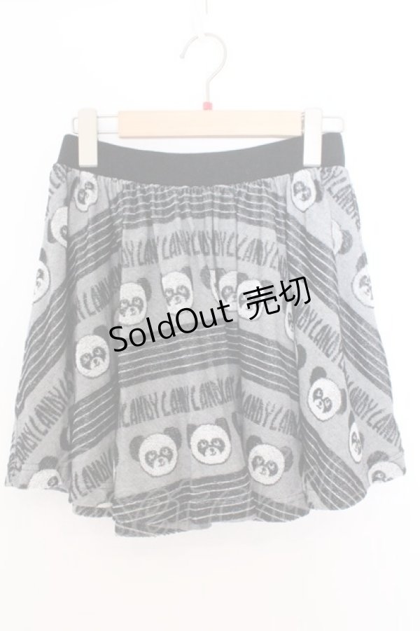 画像1: Candy Stripper / ペペジャガードパイルスカート 2 ブラック×グレー O-26-02-19-1039-PU-SK-OW-OS (1)