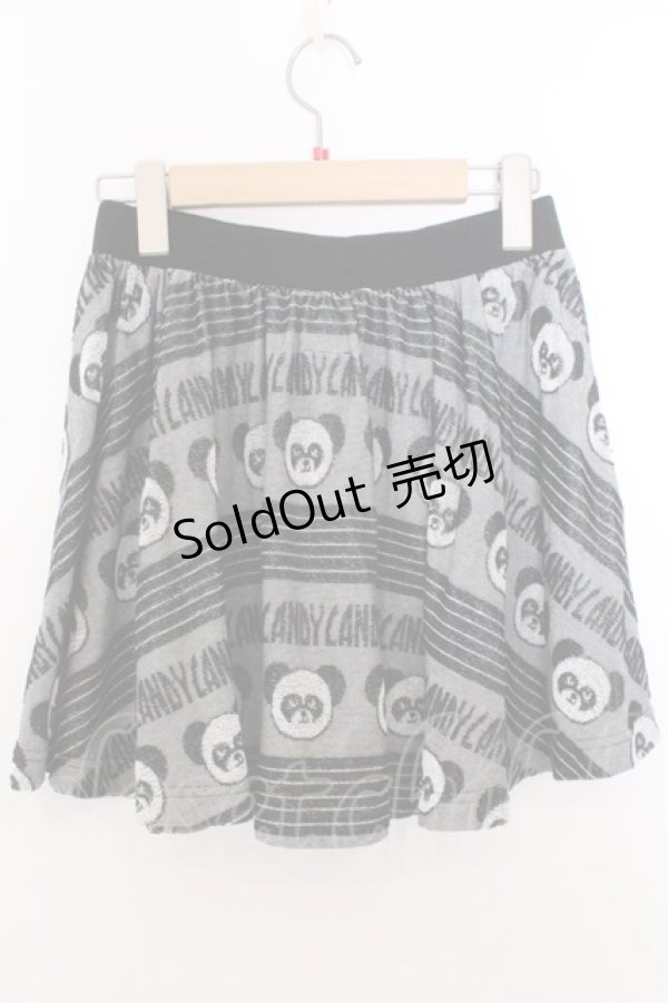 画像2: Candy Stripper / ペペジャガードパイルスカート 2 ブラック×グレー O-26-02-19-1039-PU-SK-OW-OS (2)
