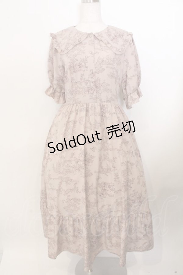 画像1: m petit by misako / トワルドジュイセーラーワンピース L ピンク O-26-02-19-1044-LO-OP-OW-OS (1)