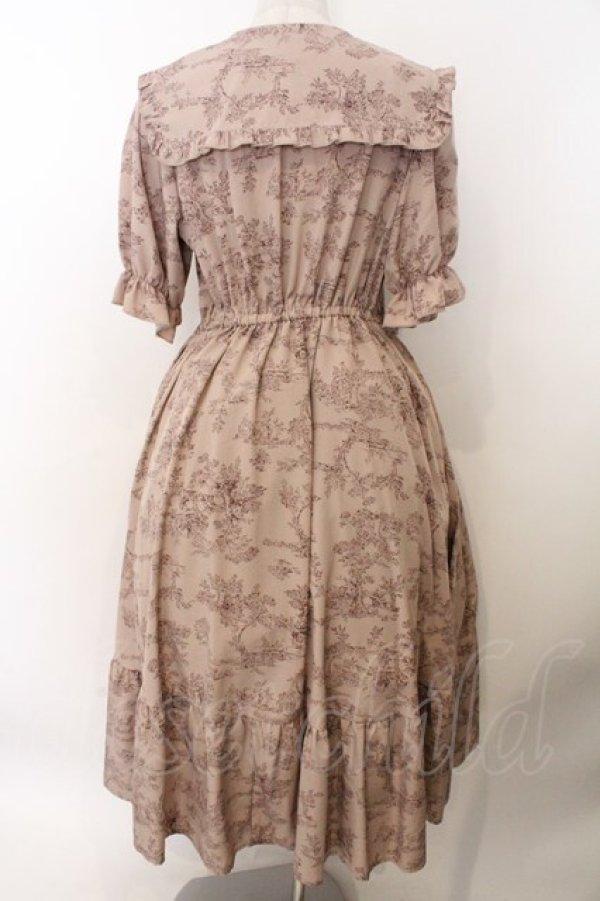 画像2: m petit by misako / トワルドジュイセーラーワンピース L ピンク O-26-02-19-1044-LO-OP-OW-OS (2)