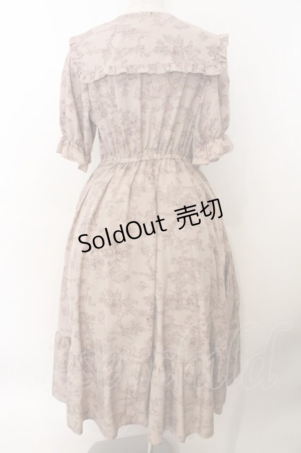 画像2: m petit by misako / トワルドジュイセーラーワンピース L ピンク O-26-02-19-1044-LO-OP-OW-OS (2)