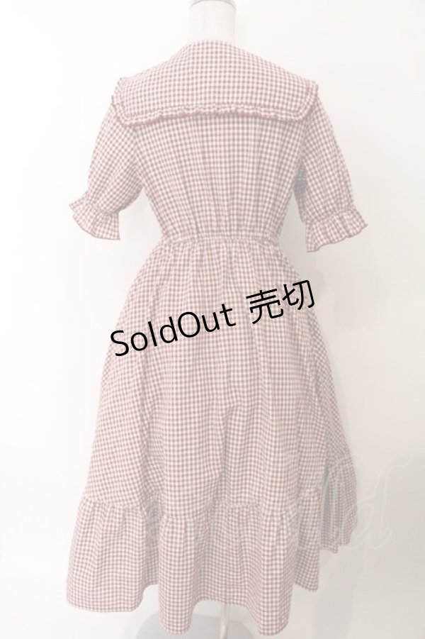 画像2: m petit by misako / AM*ギンガムCHKワンピース M アカ O-26-02-19-1045-LO-OP-OW-OS (2)