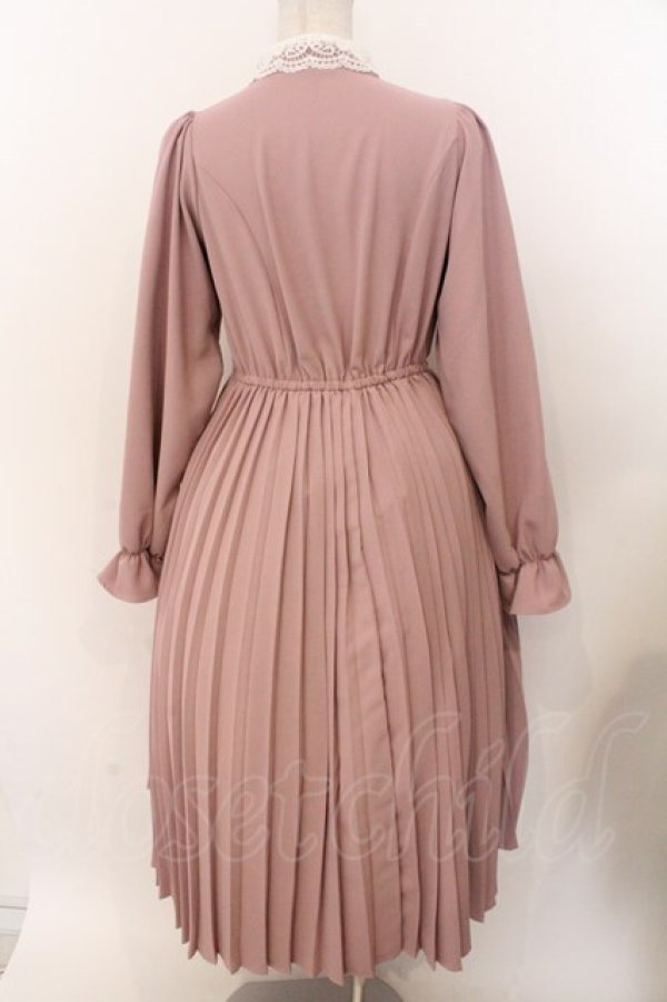 画像2: m petit by misako / AM*レースエリプリーツワンピース S ピンク O-26-02-19-1047-LO-OP-OW-OS (2)