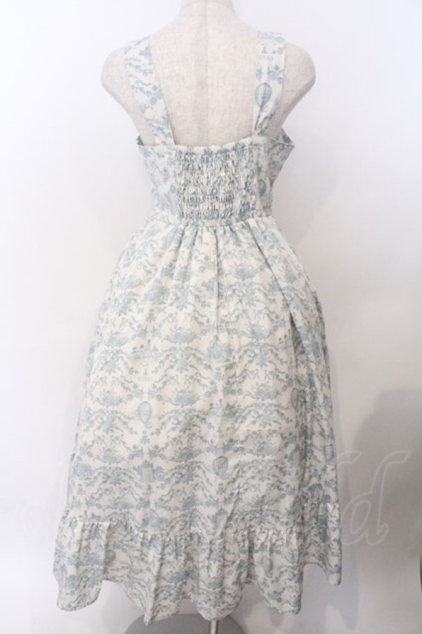 画像2: m petit by misako / MSKトワルドジュイジャンパースカート M ブルーグリーン系 O-26-02-19-1048-LO-SK-OW-OS (2)