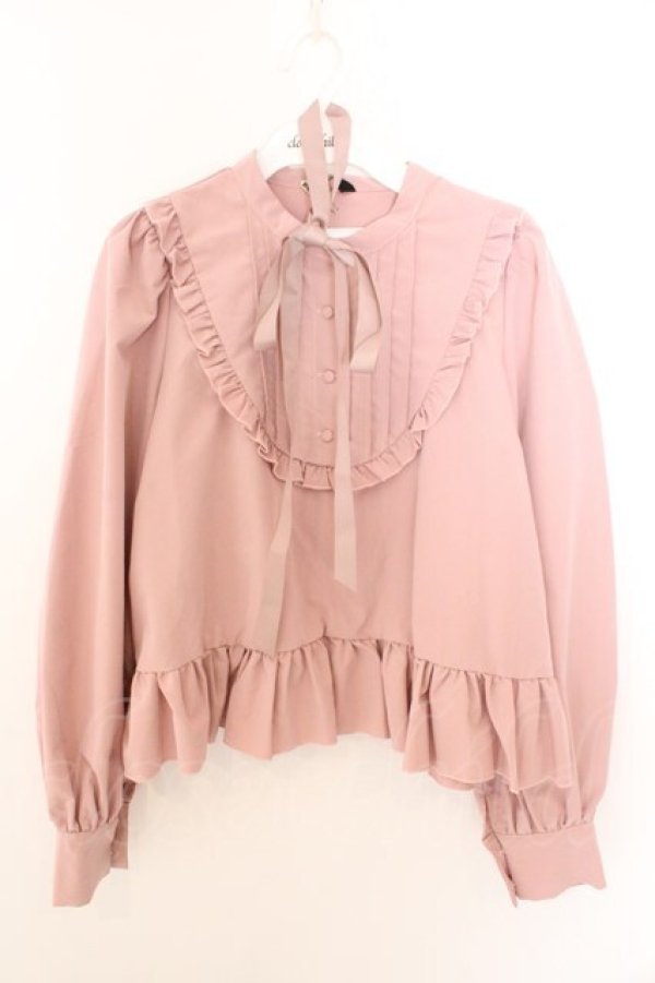 画像1: FLC / 皆方由衣コラボペプラムブラウス M ピンク O-26-02-19-1051-LO-BL-OW-OS (1)