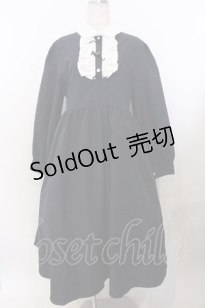 画像: virally / 星名桜子/クラシックリボンワンピース L ネイビー O-26-02-19-1052-PU-OP-OW-OS