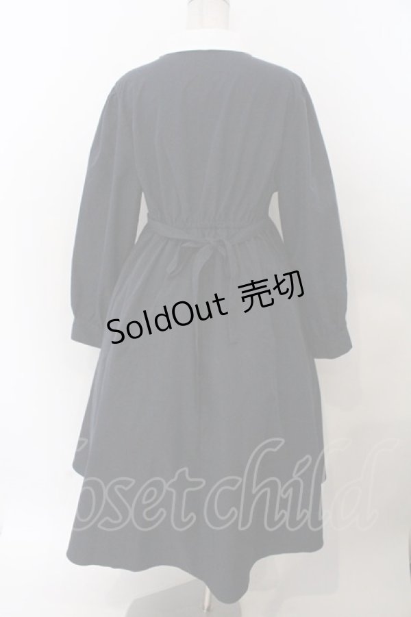 画像2: virally / 星名桜子/クラシックリボンワンピース L ネイビー O-26-02-19-1052-PU-OP-OW-OS (2)