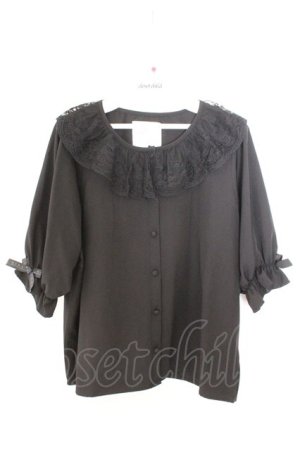 画像: m petit by misako / NINA'Sコラボブラウス M クロ O-26-02-19-1053-LO-BL-OW-OS