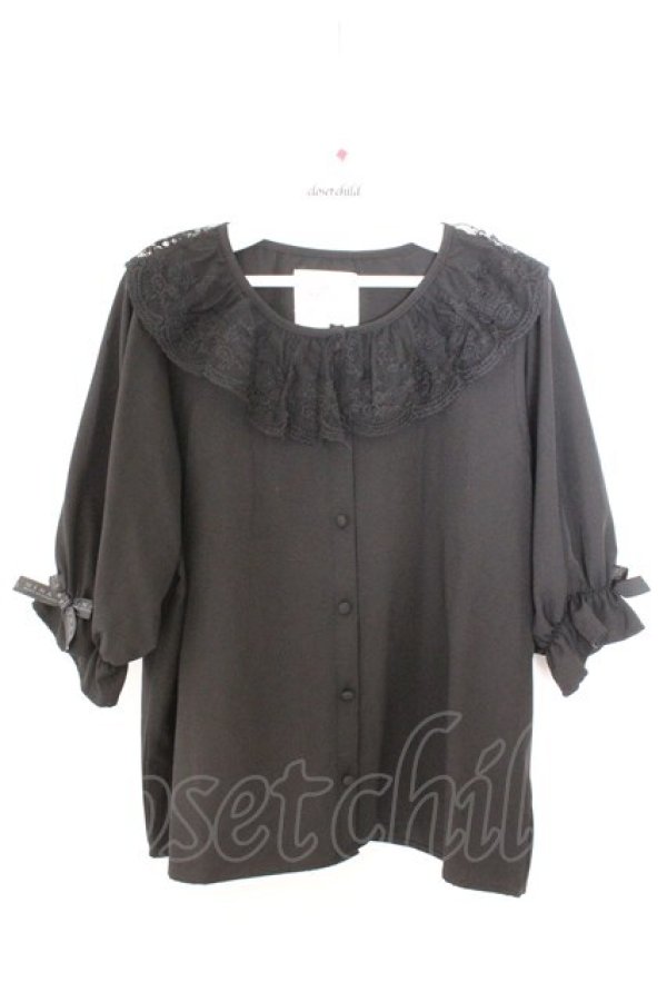 画像1: m petit by misako / NINA'Sコラボブラウス M クロ O-26-02-19-1053-LO-BL-OW-OS (1)