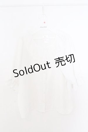 画像: m petit by misako / NINA'Sコラボブラウス M シロ O-26-02-19-1055-LO-BL-OW-OS