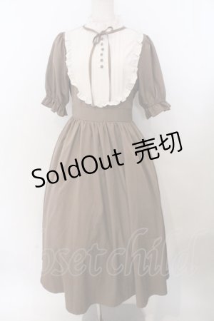 画像: m petit by misako / ナシジムジキリカエワンピース M ブラウン O-26-02-19-1058-LO-OP-OW-OS