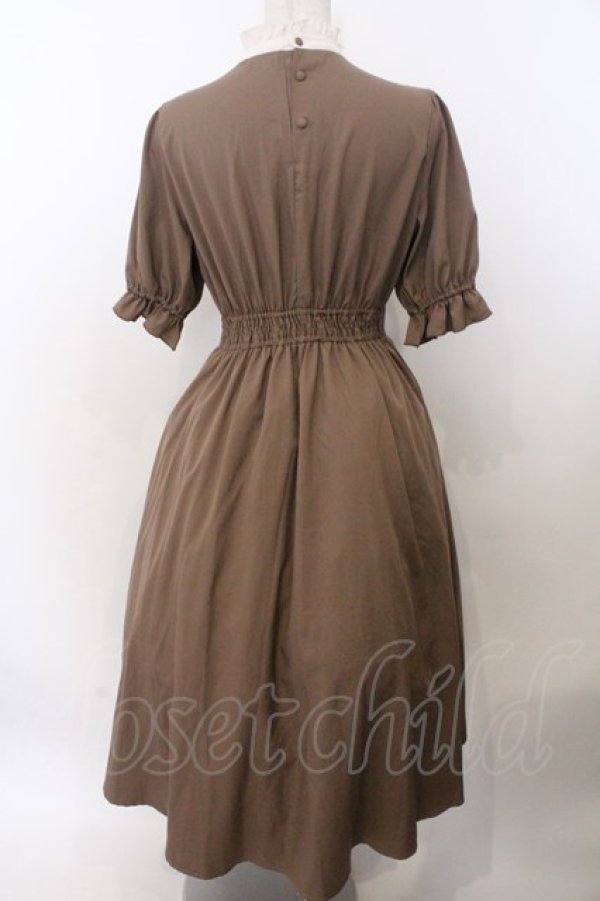 画像2: m petit by misako / ナシジムジキリカエワンピース M ブラウン O-26-02-19-1058-LO-OP-OW-OS (2)