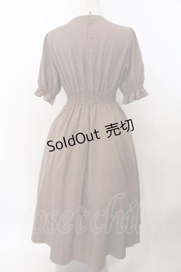 画像2: m petit by misako / ナシジムジキリカエワンピース M ブラウン O-26-02-19-1058-LO-OP-OW-OS (2)