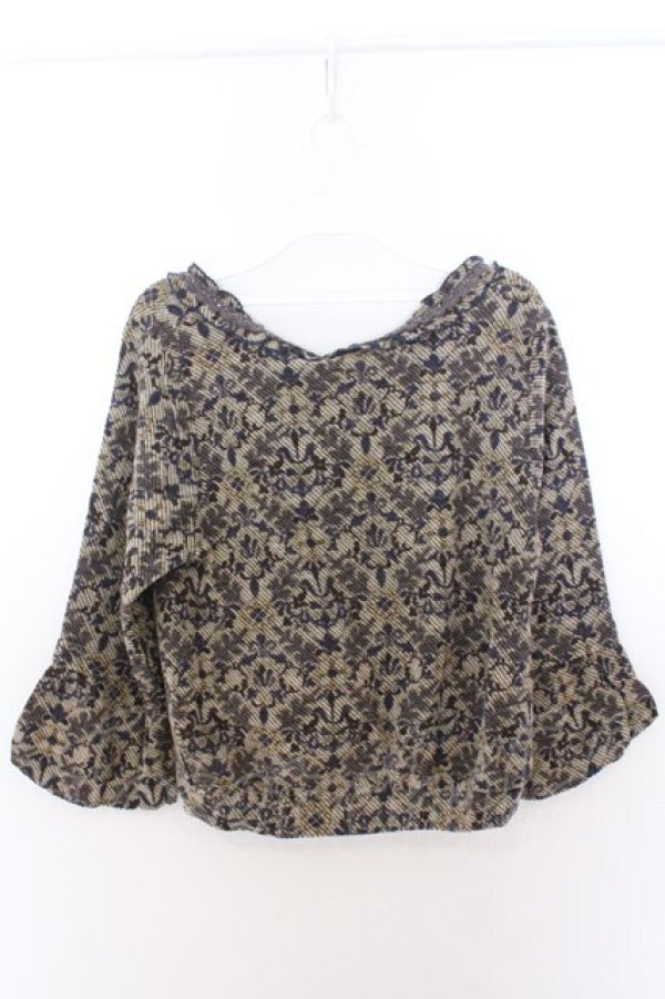 画像3: axes femme / アラベスク風ニットカーディガン M ブルー O-26-02-19-1006-AX-TO-OW-OS (3)