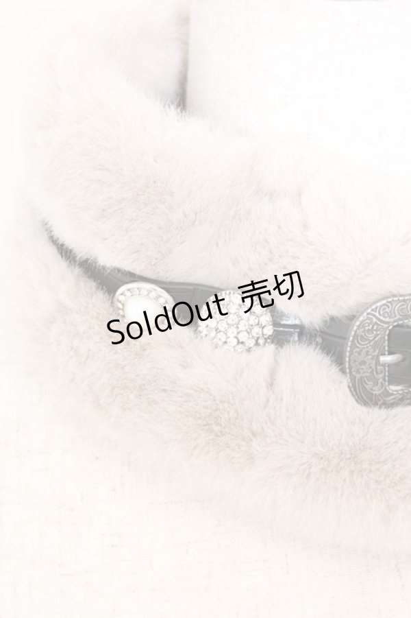 画像2: axes femme / ベルトファーティペット  ベージュ O-26-02-19-1001-AX-ZA-IG-OS (2)