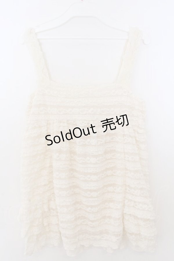 画像3: axes femme / ティアードレースオーバーキャミ M キナリ O-26-02-19-1008-AX-TO-OW-OS (3)