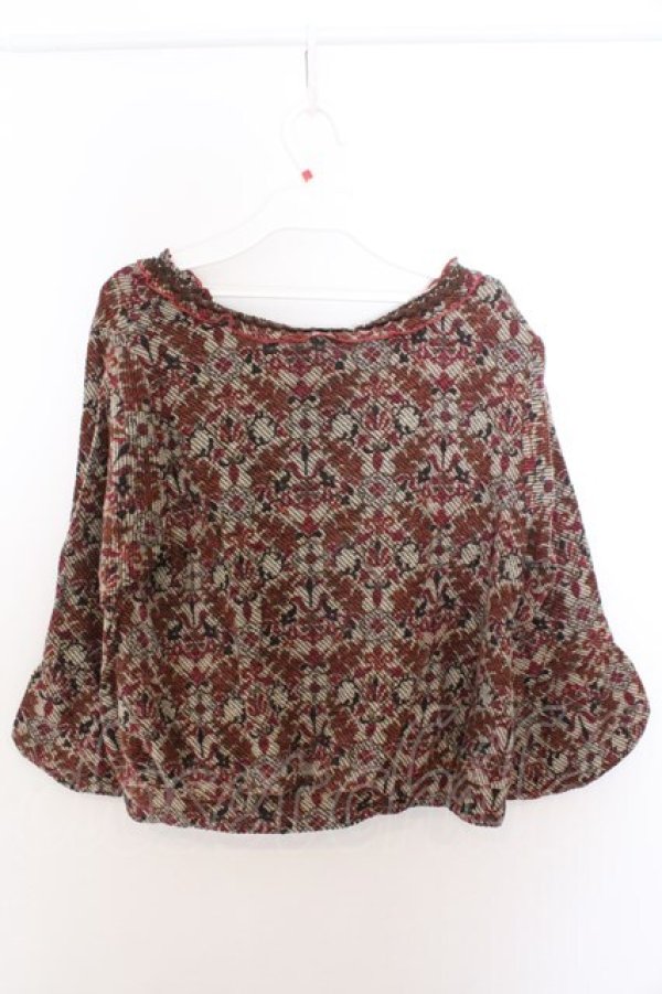 画像3: axes femme / アラベスク風ニットカーディガン M アカ O-26-02-19-1012-AX-TO-OW-OS (3)