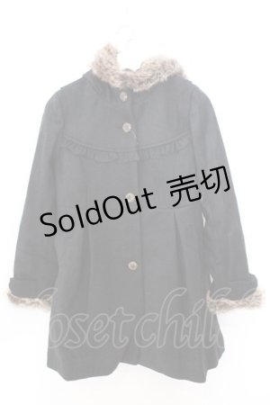 画像: axes femme / BackフリルAラインコート M クロ O-26-02-19-1014-AX-CO-OW-ZT0222J