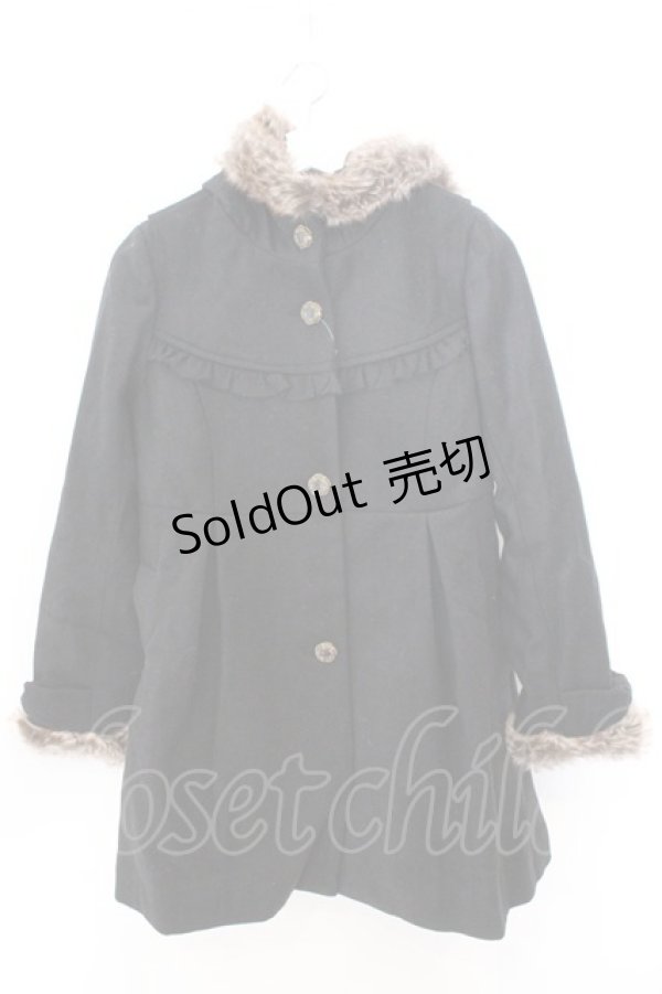 画像1: axes femme / BackフリルAラインコート M クロ O-26-02-19-1014-AX-CO-OW-ZT0222J (1)