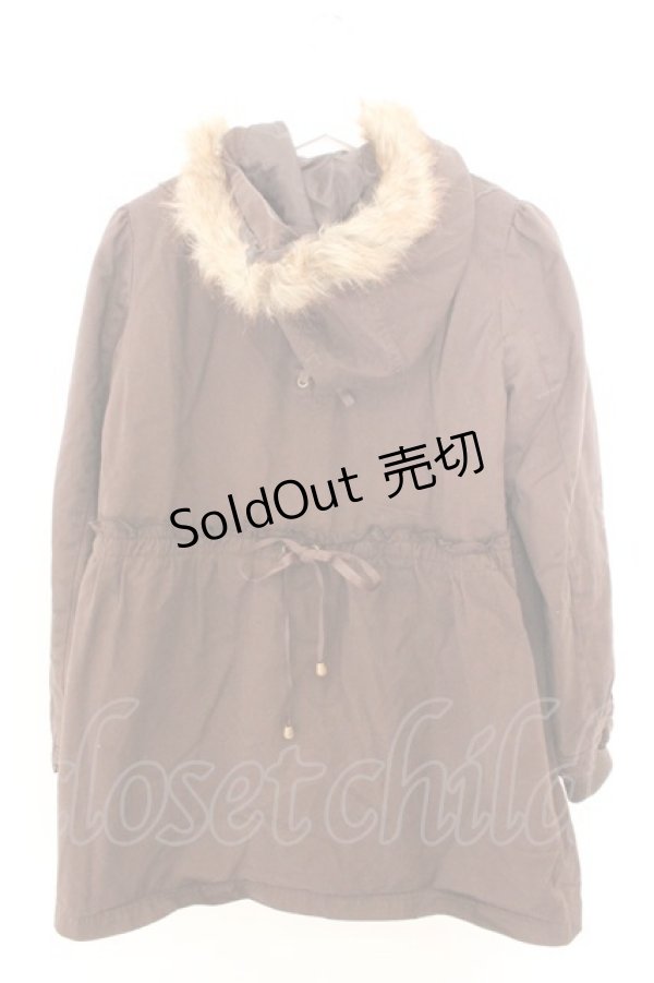 画像4: axes femme / 前立てファーモッズコート M ブラウン O-26-02-19-1015-AX-CO-OW-OS (4)