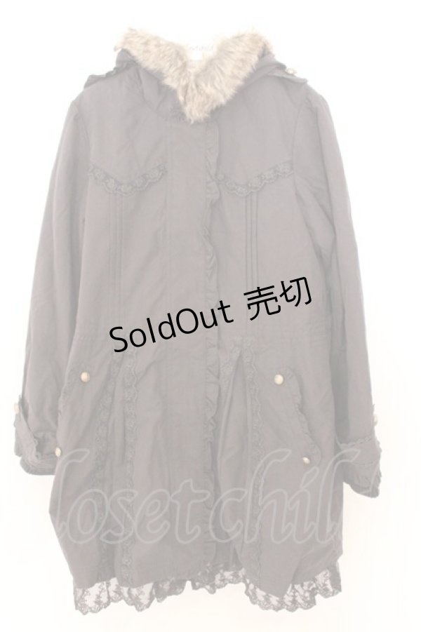 画像1: axes femme / ボアライナー付きモッズコート M チャコール O-26-02-19-1018-AX-CO-OW-ZTC014 (1)