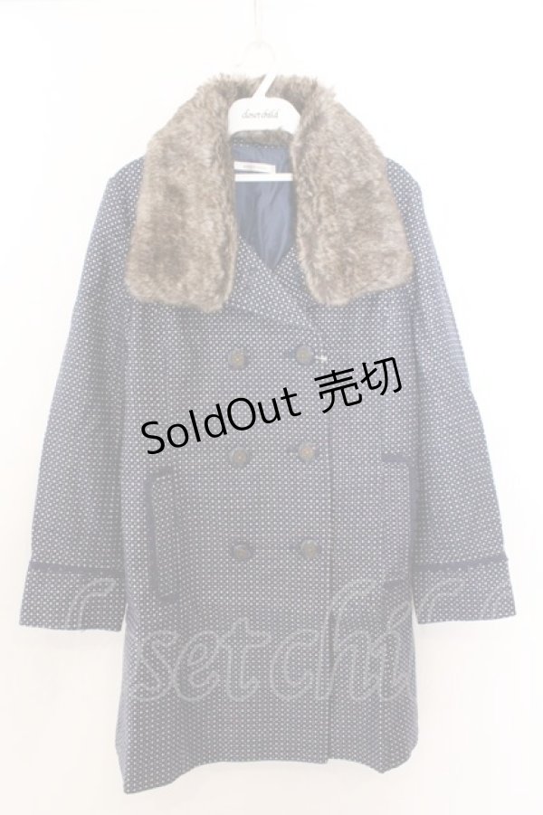 画像1: axes femme / キラキラドットコート M ブルー O-26-02-19-1020-AX-CO-OW-ZT0222J (1)