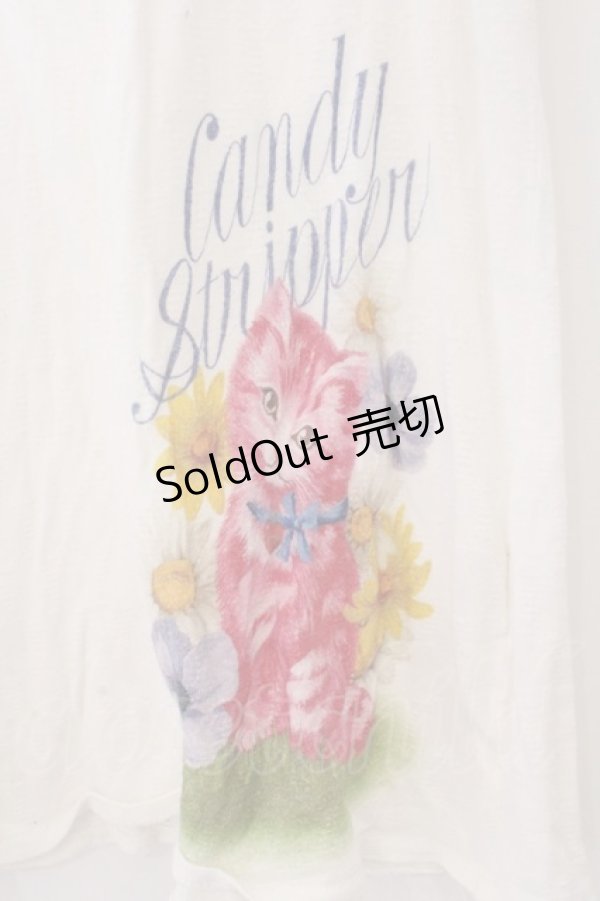 画像3: Candy Stripper / ポンポンヨークブラウス風カットソー F ホワイト O-26-02-19-1024-PU-TO-OW-OS (3)