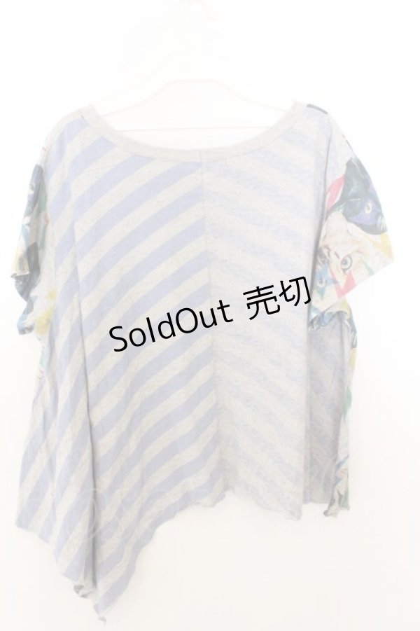 画像2: Candy Stripper / キャットpt変形カットソー 2 グレー O-26-02-19-1025-PU-TO-OW-OS (2)