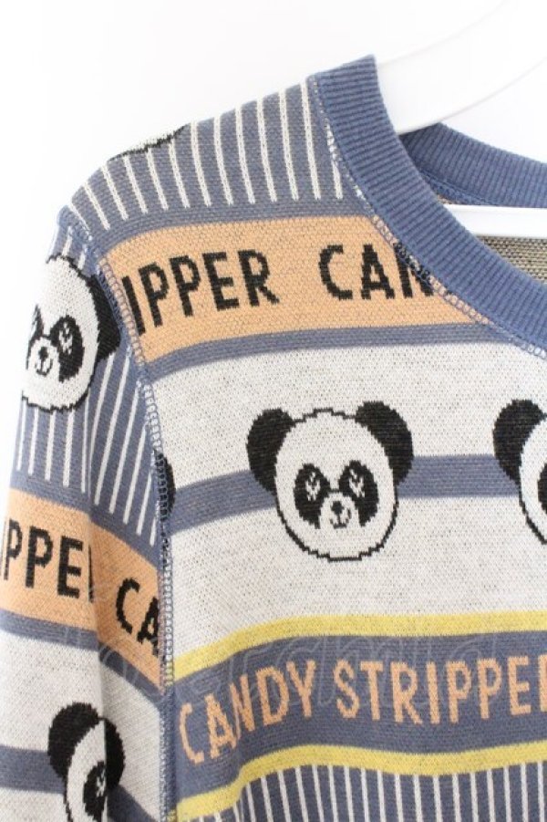 画像2: Candy Stripper / ペペ＆ボーダーワンピース 2 ブルー系 O-26-02-19-1026-PU-OP-OW-OS (2)