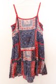 画像2: Candy Stripper / バンダナ柄キャミワンピース 2 レッド系 O-26-02-19-1029-PU-OP-OW-OS (2)