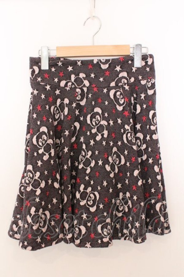 画像1: Candy Stripper / ペペジャガードスカート 2 ブラック×レッド O-26-02-19-1032-PU-SK-OW-OS (1)