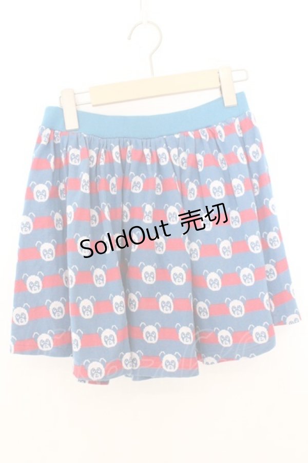 画像1: Candy Stripper / ペペボーダースカート 2 ブルー×レッド O-26-02-19-1033-PU-SK-OW-ZT382 (1)