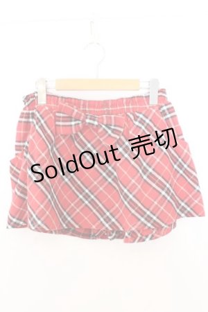 画像: Candy stripper / リボンチェックスカパン 2 レッド O-26-02-19-1034-0-PA-OW-OS