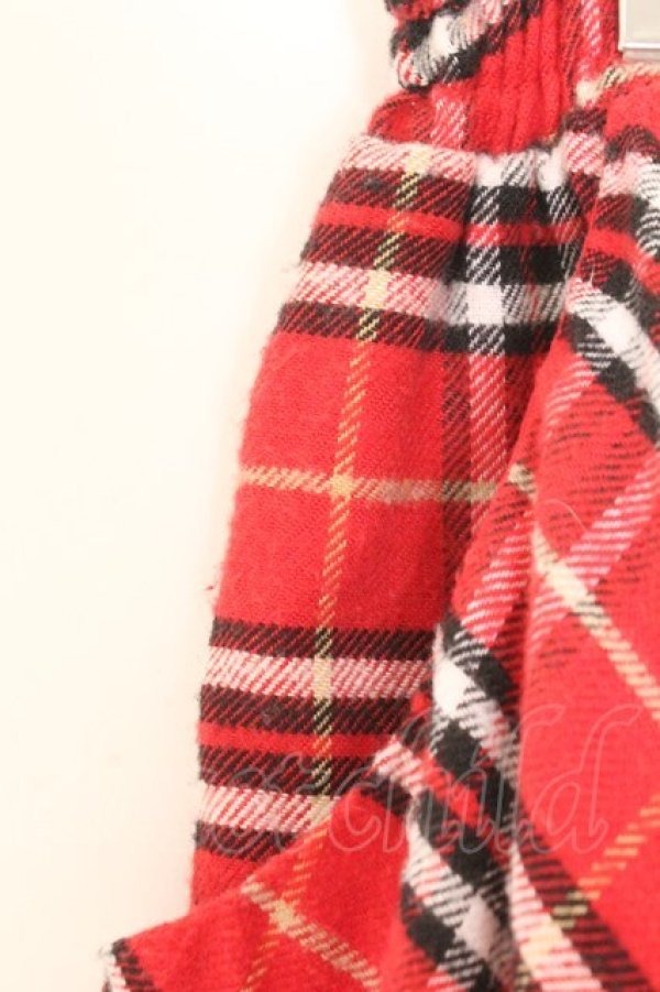 画像2: Candy stripper / リボンチェックスカパン 2 レッド O-26-02-19-1034-0-PA-OW-OS (2)