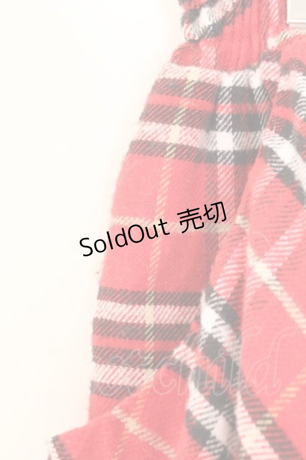 画像2: Candy stripper / リボンチェックスカパン 2 レッド O-26-02-19-1034-0-PA-OW-OS (2)