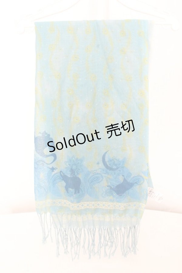 画像1: axes femme POETIQUE / アラジン/ストール  ターコイズグリーン O-26-02-19-071-AX-ZA-OW-ZT0227M (1)