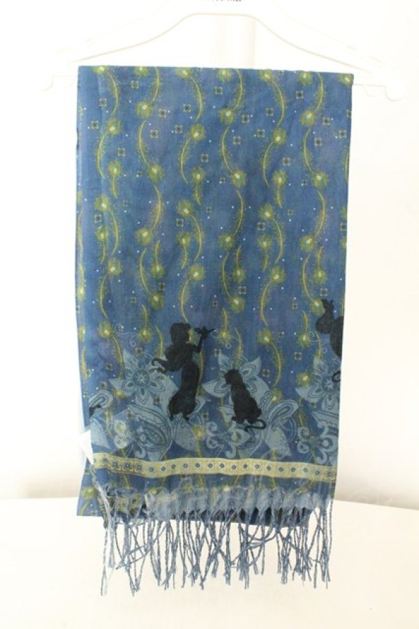 画像1: axes femme POETIQUE / アラジン/ストール  ブルー O-26-02-19-072-AX-ZA-OW-OS (1)