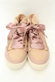 画像1: axes femme / 折り返しレーススニーカー S ピンク O-26-02-19-073-AX-SH-OW-OS (1)