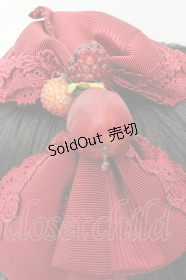 画像4: BABY,THE STARS SHINE BRIGHT / 赤いひとかけらのMarchenグログランリボンカチューシャ  えんじ O-26-02-18-077-BA-AC-OW-OS (4)