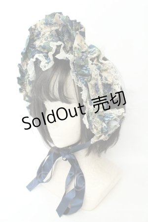 画像: metamorphose / ゴブランブーケハーフボンネット  ブルー O-26-02-19-078-ME-AC-OW-OS