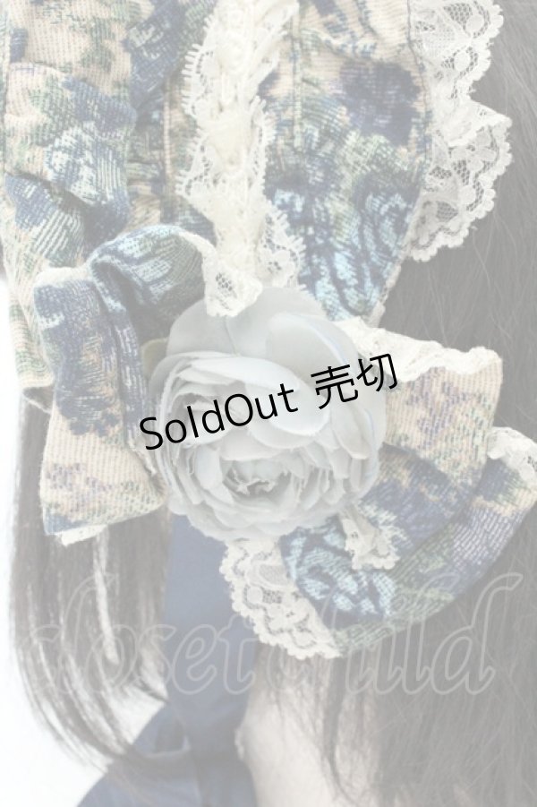 画像4: metamorphose / ゴブランブーケハーフボンネット  ブルー O-26-02-19-078-ME-AC-OW-OS (4)