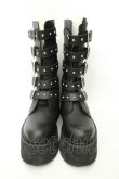 画像2: HYSTERIC GLAMOUR / プラットフォームバックルブーツ 25cm ブラック O-26-02-19-084-PU-SH-IG-ZT0220B (2)