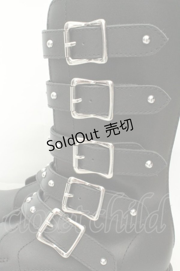 画像4: HYSTERIC GLAMOUR / プラットフォームバックルブーツ 25cm ブラック O-26-02-19-084-PU-SH-IG-ZT0220B (4)