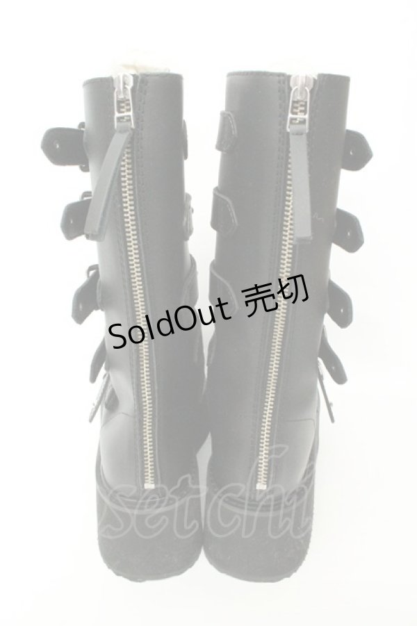 画像5: HYSTERIC GLAMOUR / プラットフォームバックルブーツ 25cm ブラック O-26-02-19-084-PU-SH-IG-ZT0220B (5)