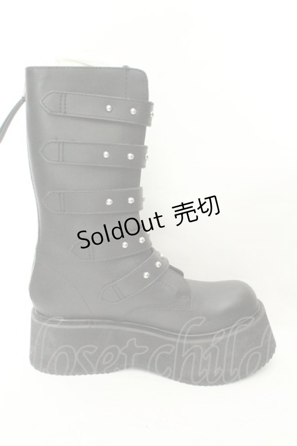 画像6: HYSTERIC GLAMOUR / プラットフォームバックルブーツ 25cm ブラック O-26-02-19-084-PU-SH-IG-ZT0220B (6)