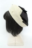 画像2: axes femme kawaii / リボンサマーベレー  ナチュラル×クロ O-26-02-19-085-AX-AC-IG-ZT0220C (2)