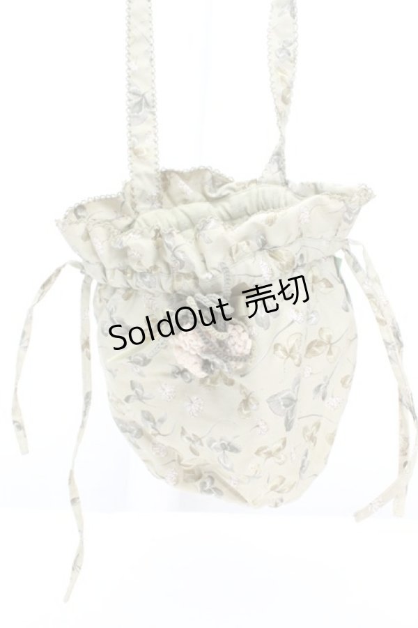 画像1: WONDERFUL WORLD / 白つめ草 ポシェット  グリーン O-26-02-19-009-LO-BG-IG-OS (1)